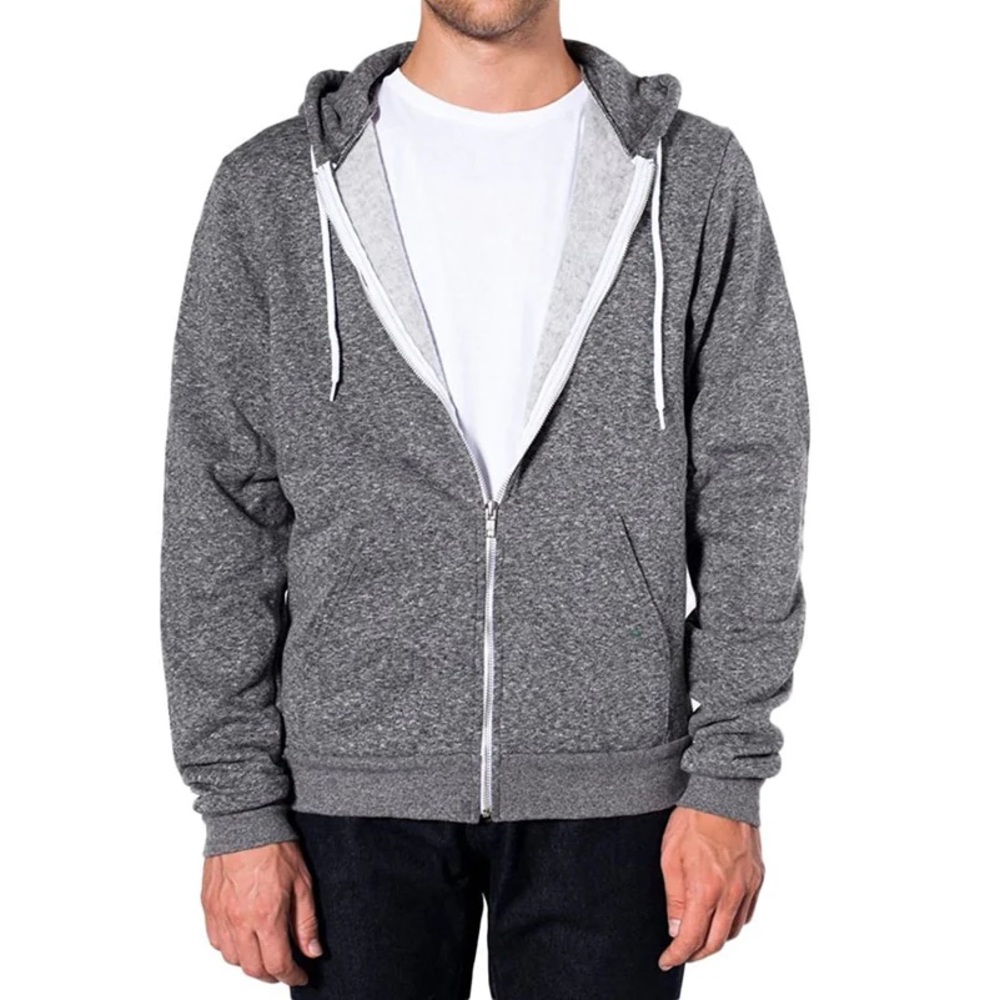American Apparel Salt and Pepper Zip-up Hoodie